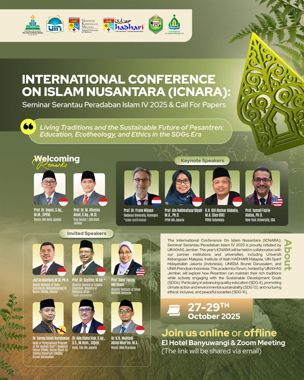 Mahasiswa Tadris IPA UIN KHAS Jember mendapat undangan sebagai 80 artikel Terbaik yang akan Tampil secara offline di ICNARA 2025